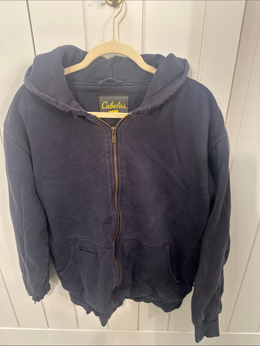 Cabela's Navy Zip-Up Hooded Jacket